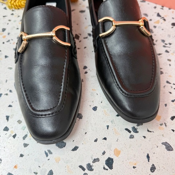 NEW Steve Madden Carrine Black Horsebit Women’s Leather Slip On Loafers Sz 7.5 - Picture 2 of 10